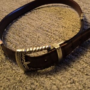 Brighton Reversible Belt Size, M With Silver Accents
